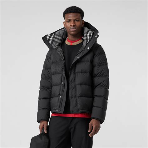 detachable sleeve down filled puffer jacket burberry|burberry puffer jacket men.